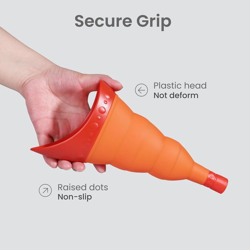 TRIPTIPS Pee Conch Foldable Female Urinal Device Portable Urinal for Women Pee Funnel for Women Travel, She Pee Cup for Women Stand to Pee Womens Urinal Funnel with Tube Case - Image 3